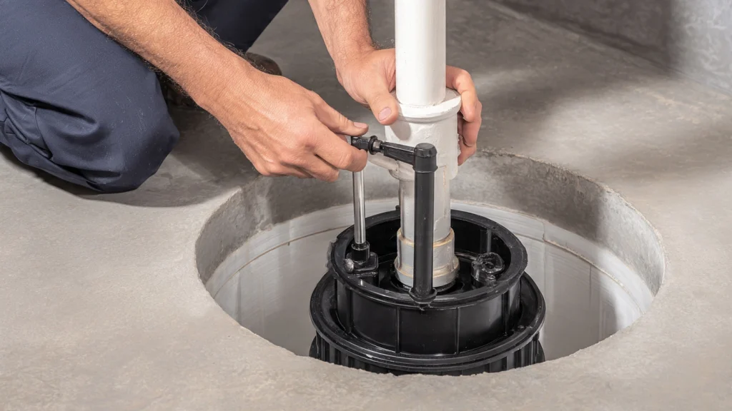 a_sump_pump_system_installed_in_a